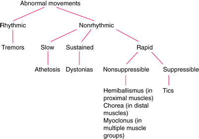 Classification of common hyperkinetic disorders